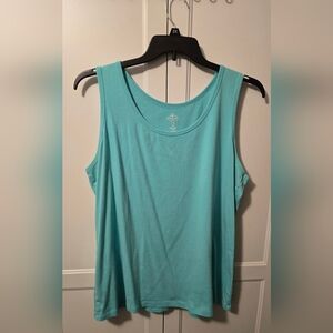 St. John's Bay Turquoise Essential Tank Top Size 2X